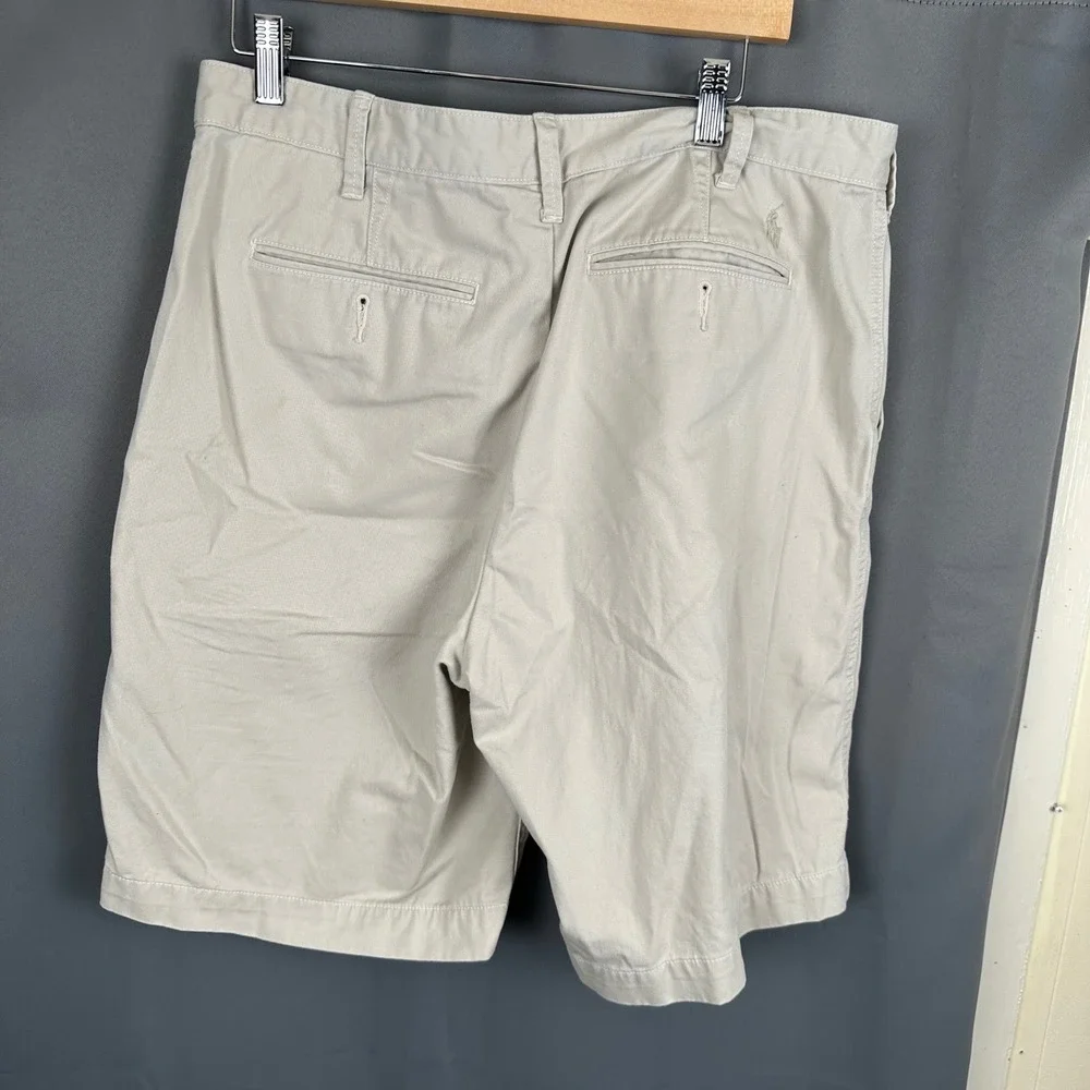 Polo Ralph Lauren Mens Relaxed Fit Chino Shorts Tan Khaki Cotton Size 33